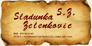 Sladunka Zelenković vizit kartica